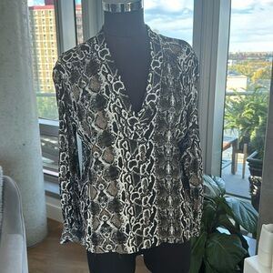 Judith and Charles Python Print Blouse